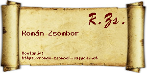 Román Zsombor névjegykártya